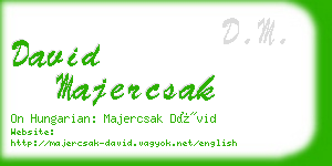 david majercsak business card